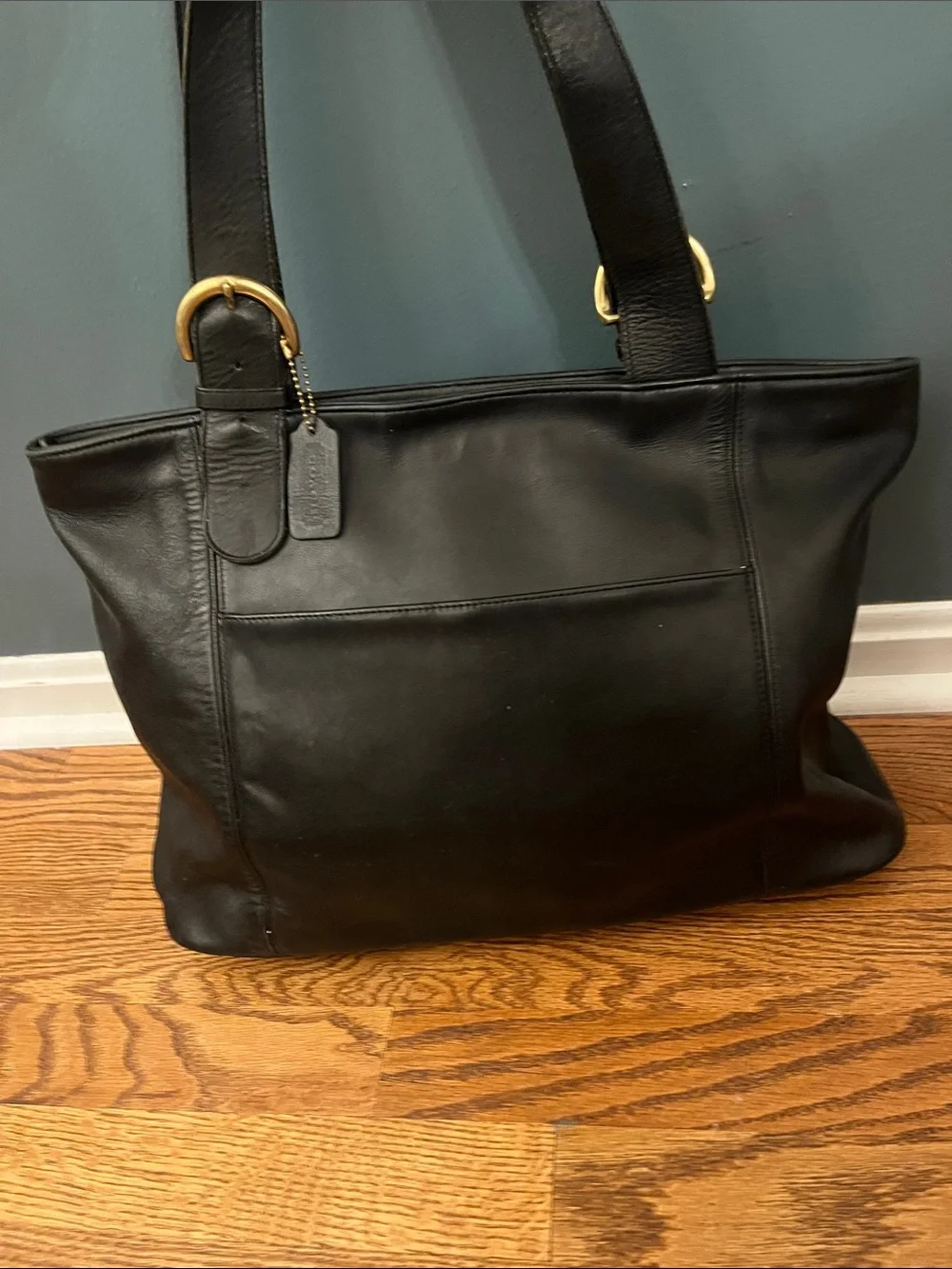 Vintage Coach Waverly 4155 Black Glove Tanned Leather Handbag Costa Rica 90s